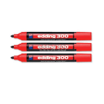 Edding marker 300 permanentni obli vrh crveni crveni