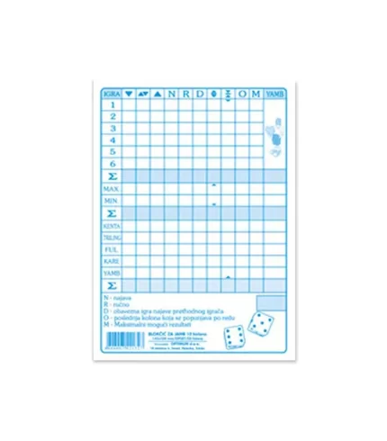 blokcic za yamb 10 kolona