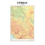 Karta Srbije u listu A3-Intersistem