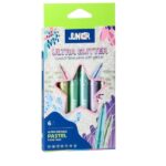 Junior flomasteri ultra glitter pastelni 6k