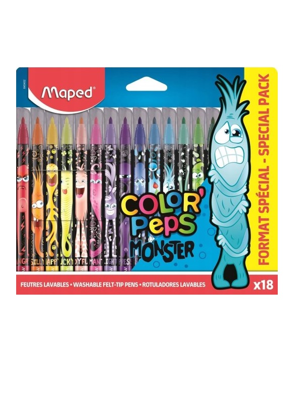m845402 MAPED Flomasteri 18/1 MONSTER - Slika 1