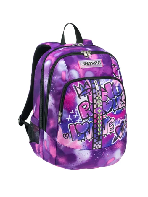 Ranac Seven Bubble Street lila-USB ulaz